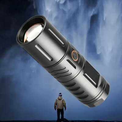 Full Metal Jamboo Power Rechargable Torch Light With Power Bank