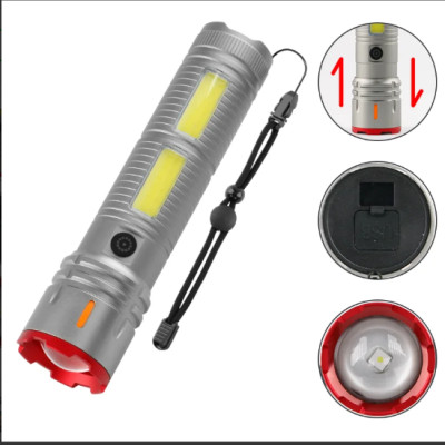 Full Metal Super Power Torch Light With Power Bank-10"এডেপ্টর ফ্রি