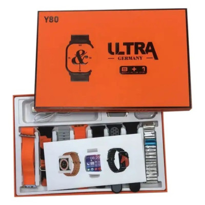 Y80 Ultra Smart Watch Apple Clone With 8 Straps