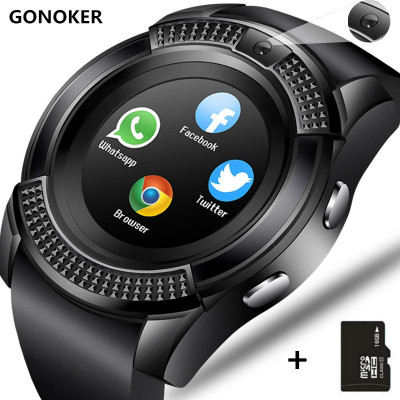 V8 Round Smart Watch Sim  & Memory Card Slot Camera Bluettoh Calling Smartwatch