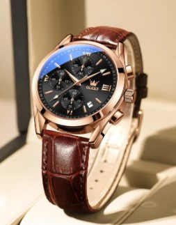 OLEVS 2872 Analog Men's Watch Waterproof Sport Leather