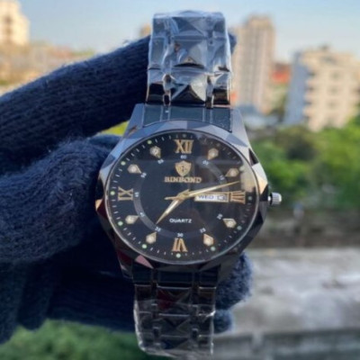 Binbond 2521 men Watch luxury fashion stainless steel waterproof quartz movement wrist-watch